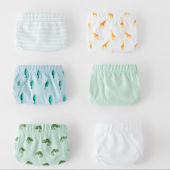 NWT. Zara Kids Pack of six briefs. Size 2-3. - Picture 1 of 8